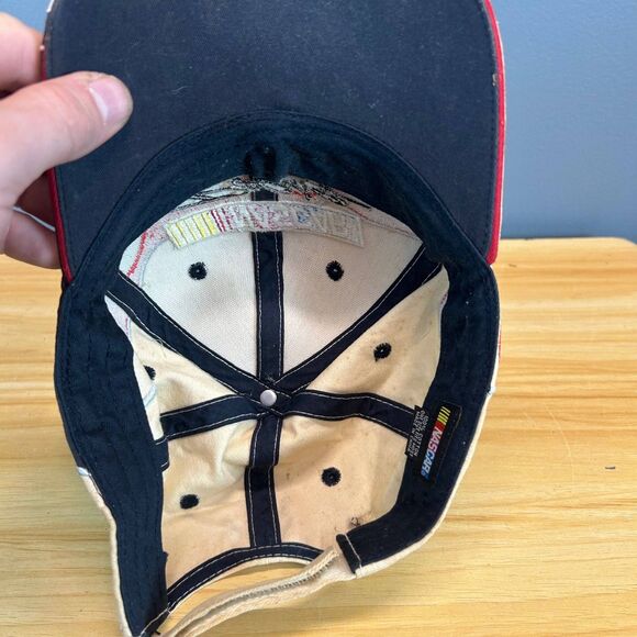 Vintage NASCAR Racing Hat American Flag USA Stars Stripes Adjustable Cap - Picture 7 of 8